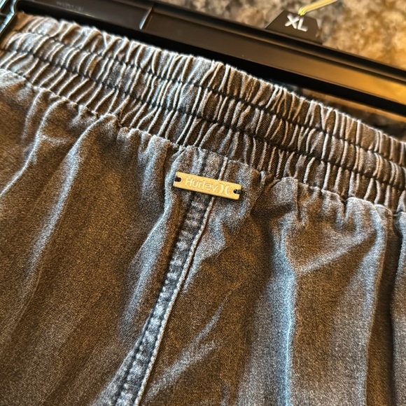 Hurley black cotton distressed fringe pull on shorts NWT XL - Picture 6 of 11